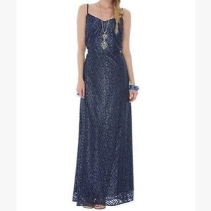 Lilly Pulitzer Navy/Silver Gown